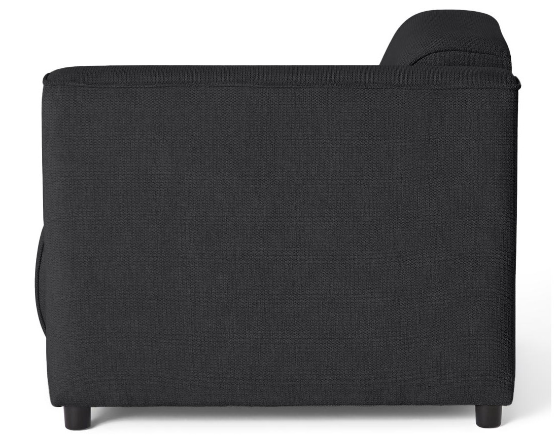 Module d'assise d'angle droit en tissu texturé Suaro