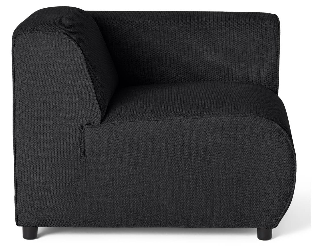 Module d'assise d'angle droit en tissu texturé Suaro