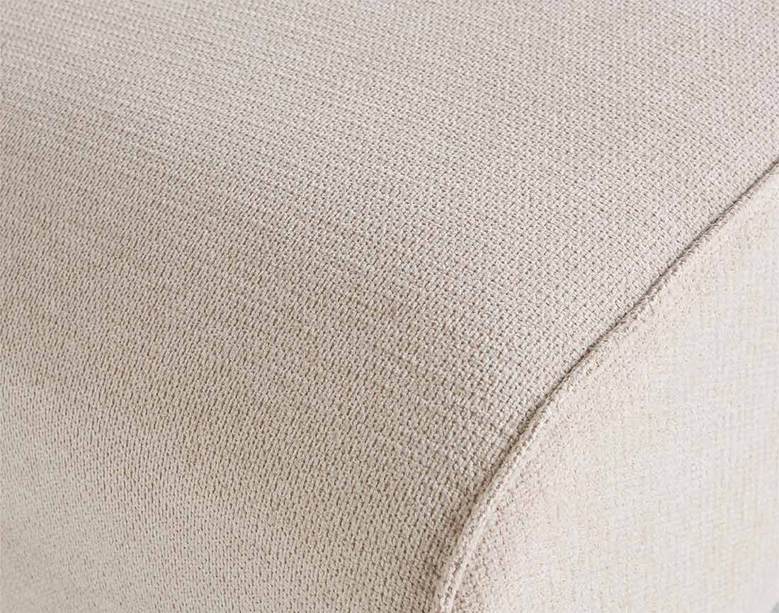 Module d'assise d'angle droit en tissu texturé Suaro