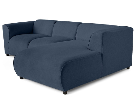 Canapé modulable d'angle droit 4 places en tissu texturé Suaro