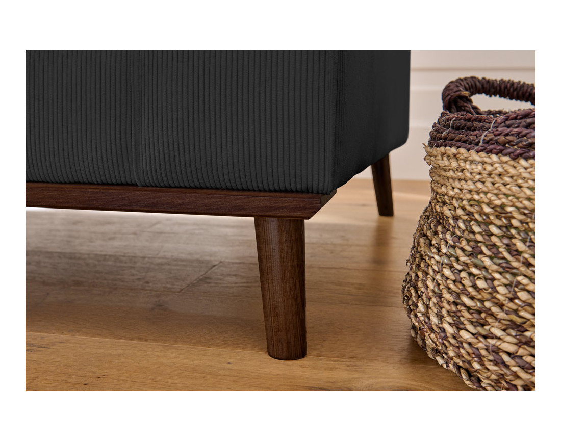 Canapé d'angle gauche 4 places en velours côtelé