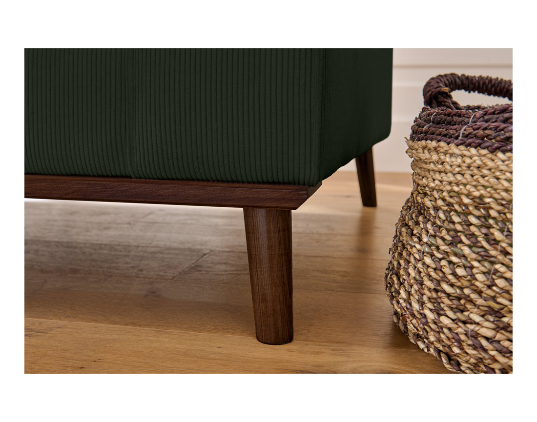 Canapé d'angle gauche 4 places en velours côtelé