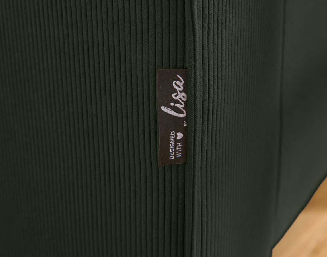 Canapé d'angle gauche 4 places en velours côtelé