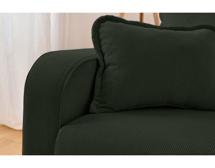 Canapé d'angle droit 4 places en velours côtelé Albane