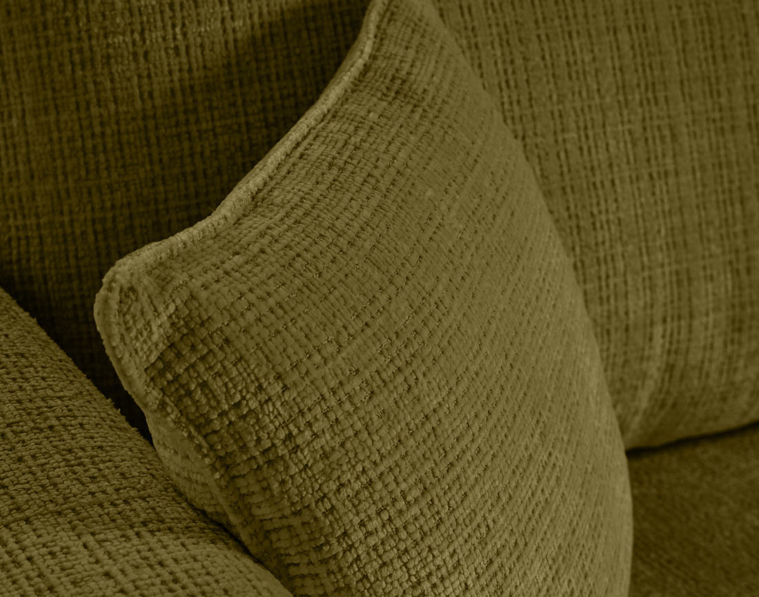 Canapé d'angle réversible 4 places convertible avec coffre en velours texturé Miro