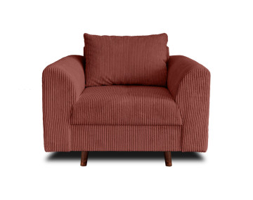 Fauteuil en velours côtelé...