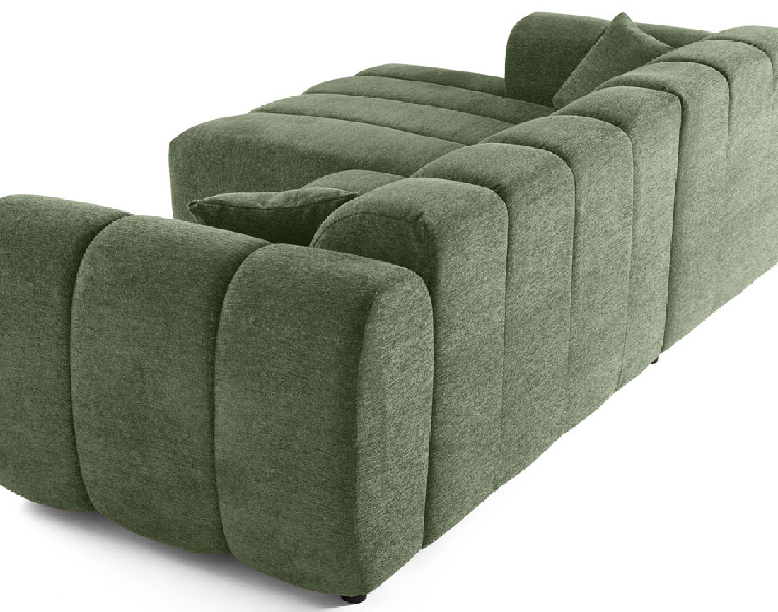 Canapé d'angle gauche 4 places en tissu texturé Curtis