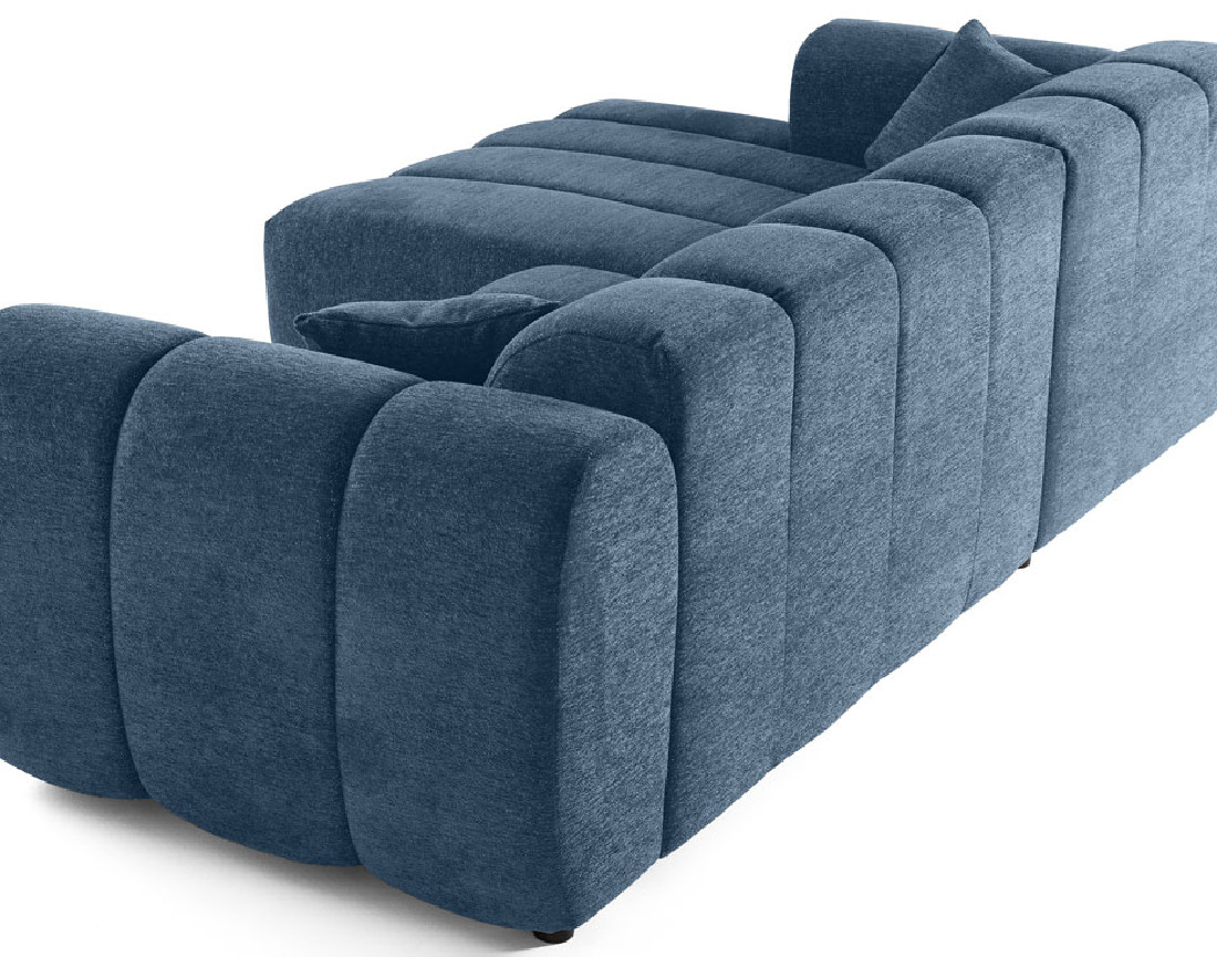 Canapé d'angle gauche 4 places en tissu texturé Curtis