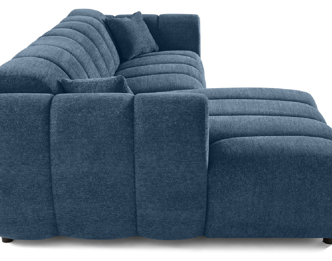 Canapé d'angle gauche 4 places en tissu texturé Curtis