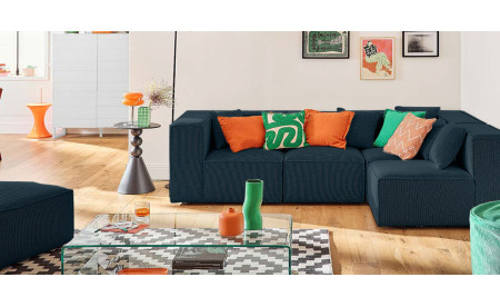 Canapé bleu canard pas cher | Best Mobilier