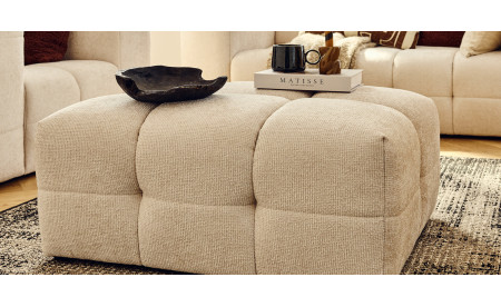 Pouf avec coffre pas cher - velours ou tissu | Best Mobilier