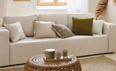                   Canapé Clic-Clac Beige Pas Cher | Best Mobilier
               