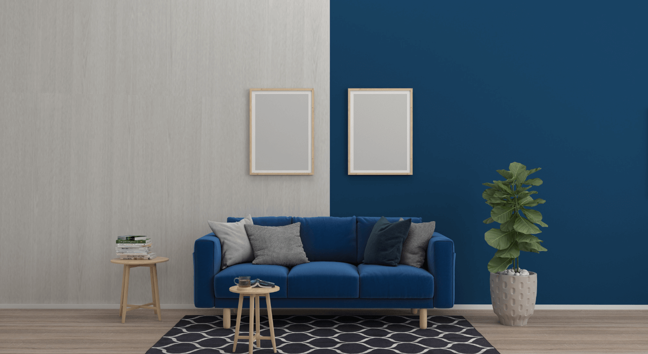 Quelle couleur associer avec un canapé bleu ?